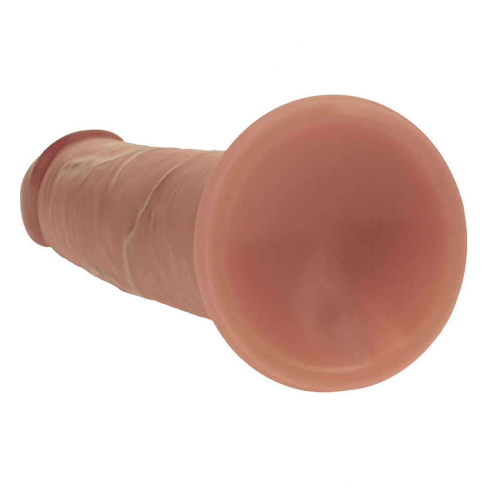 REALROCK Dual Density 7'' Sliding Skin Silicone Dildo - Tan - Tan 15.2 cm Sliding Skin Dildo