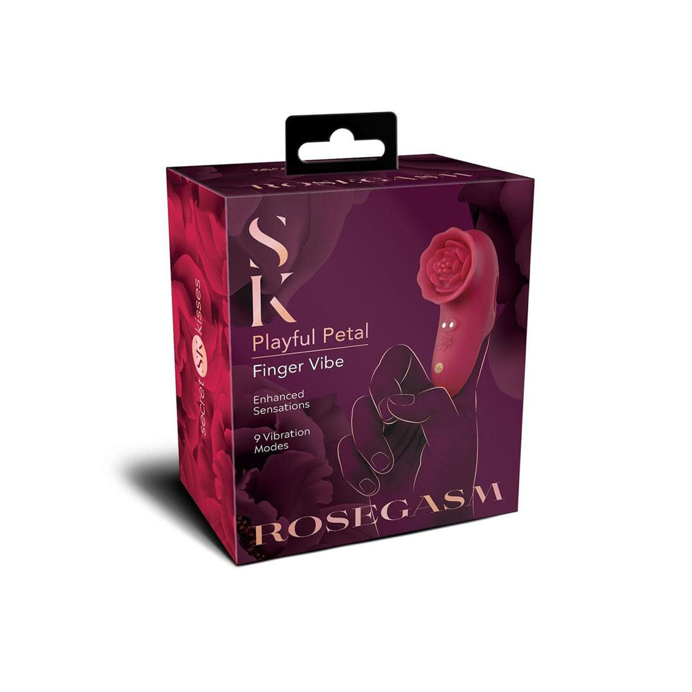 Secret Kisses ROSEGASM PLAYFUL PETAL -  USB Rechargeable Finger Stimulator