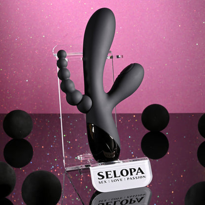 Selopa TRIPLE ACES -  19.7 cm USB Rechargeable Triple Stimulator Vibrator