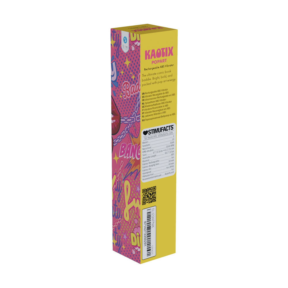 S-LINE Kaotix Pop Art -  17.8 cm USB Rechargeable Vibrator