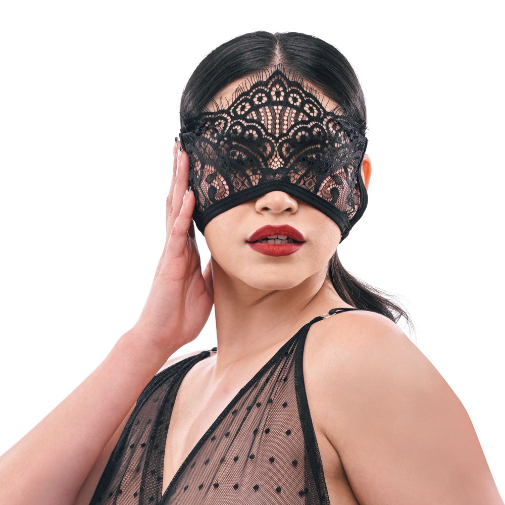 S&M Veiled Vision Lace Blindfold -  Lace Blindfold