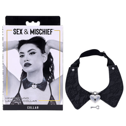 Sex & Mischief Heartbound Lace Day Collar -  Submission Collar