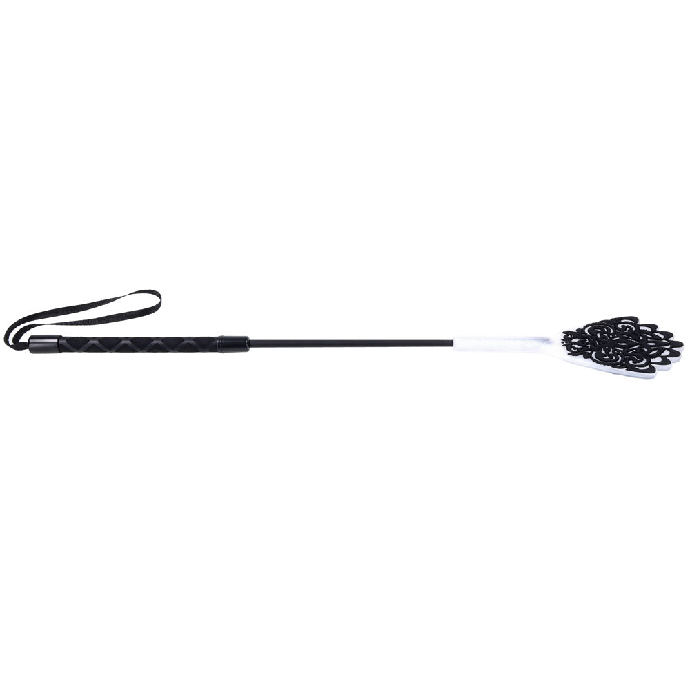Sex & Mischief Lace Silicone Crop - /White 50 cm Crop Whip