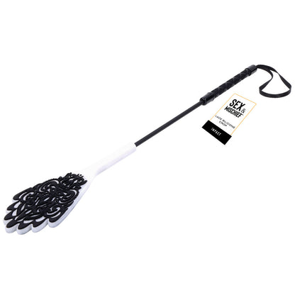 Sex & Mischief Lace Silicone Crop - /White 50 cm Crop Whip