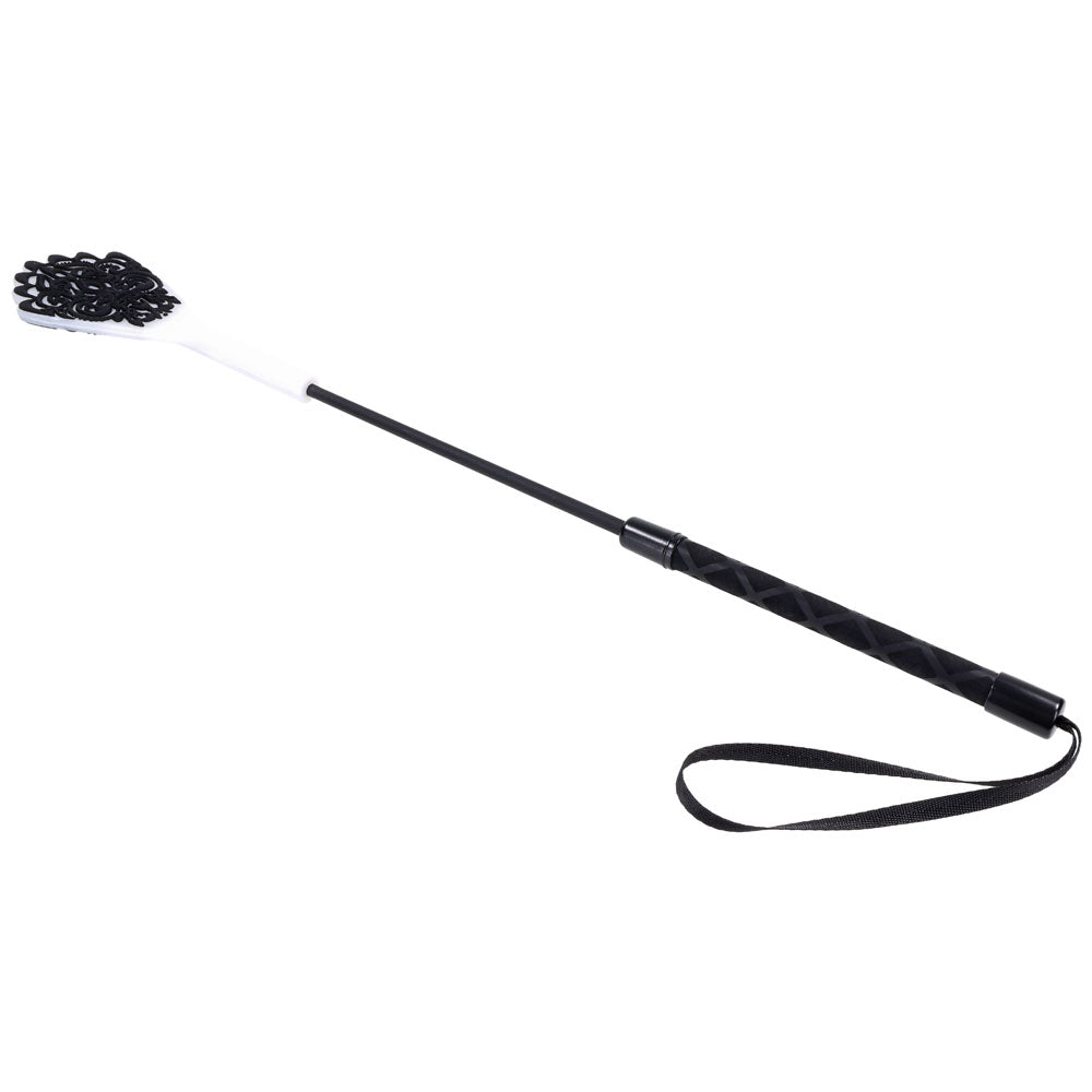 Sex & Mischief Lace Silicone Crop - /White 50 cm Crop Whip