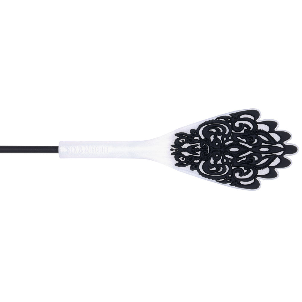 Sex & Mischief Lace Silicone Crop - /White 50 cm Crop Whip