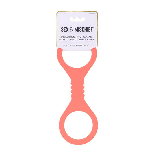 Sex & Mischief Peaches n CreaMe Small Silicone Cuffs - Peach Silicone Restraints