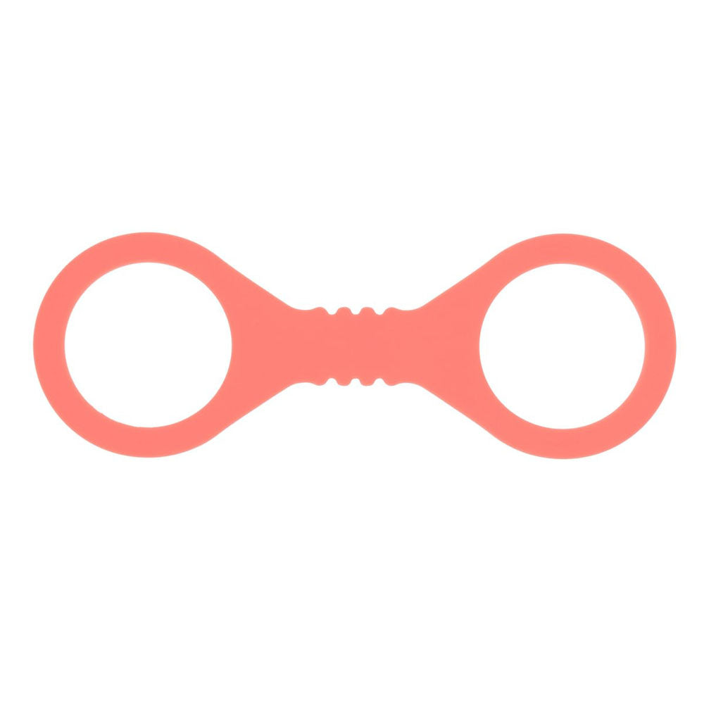 Sex & Mischief Peaches n CreaMe Small Silicone Cuffs - Peach Silicone Restraints