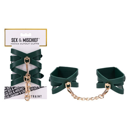 Sex & Mischief Indica Cutout Cuffs - /Gold Restraints