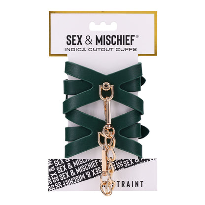 Sex & Mischief Indica Cutout Cuffs - /Gold Restraints