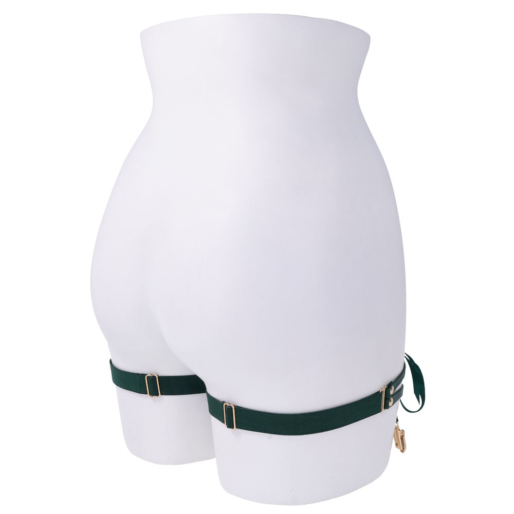 Sex & Mischief Indica Laced Up Garters - /Gold Garters - Set of 2