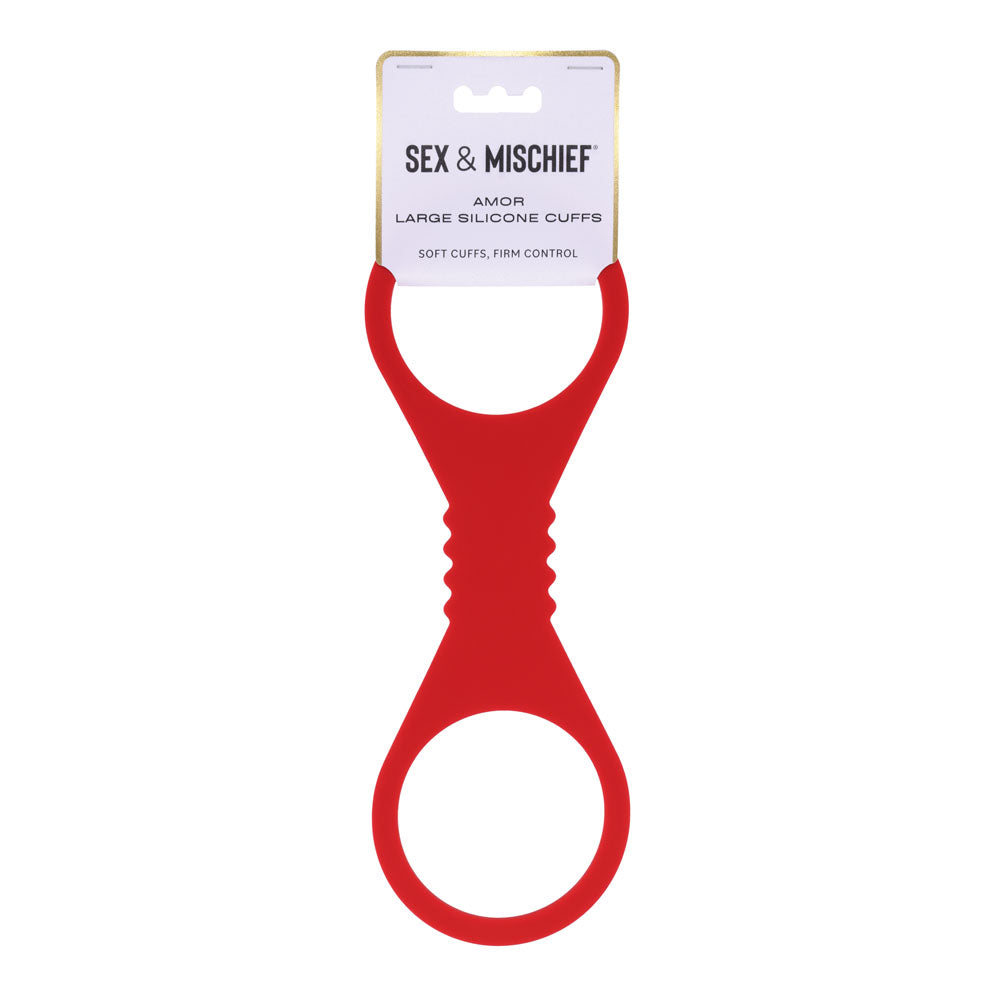 Sex & Mischief Amor Large Silicone Cuffs -  Large Restraints