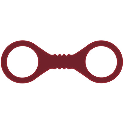 Sex & Mischief Enchanted Small Silicone Cuffs - Burgundy Small Restraints