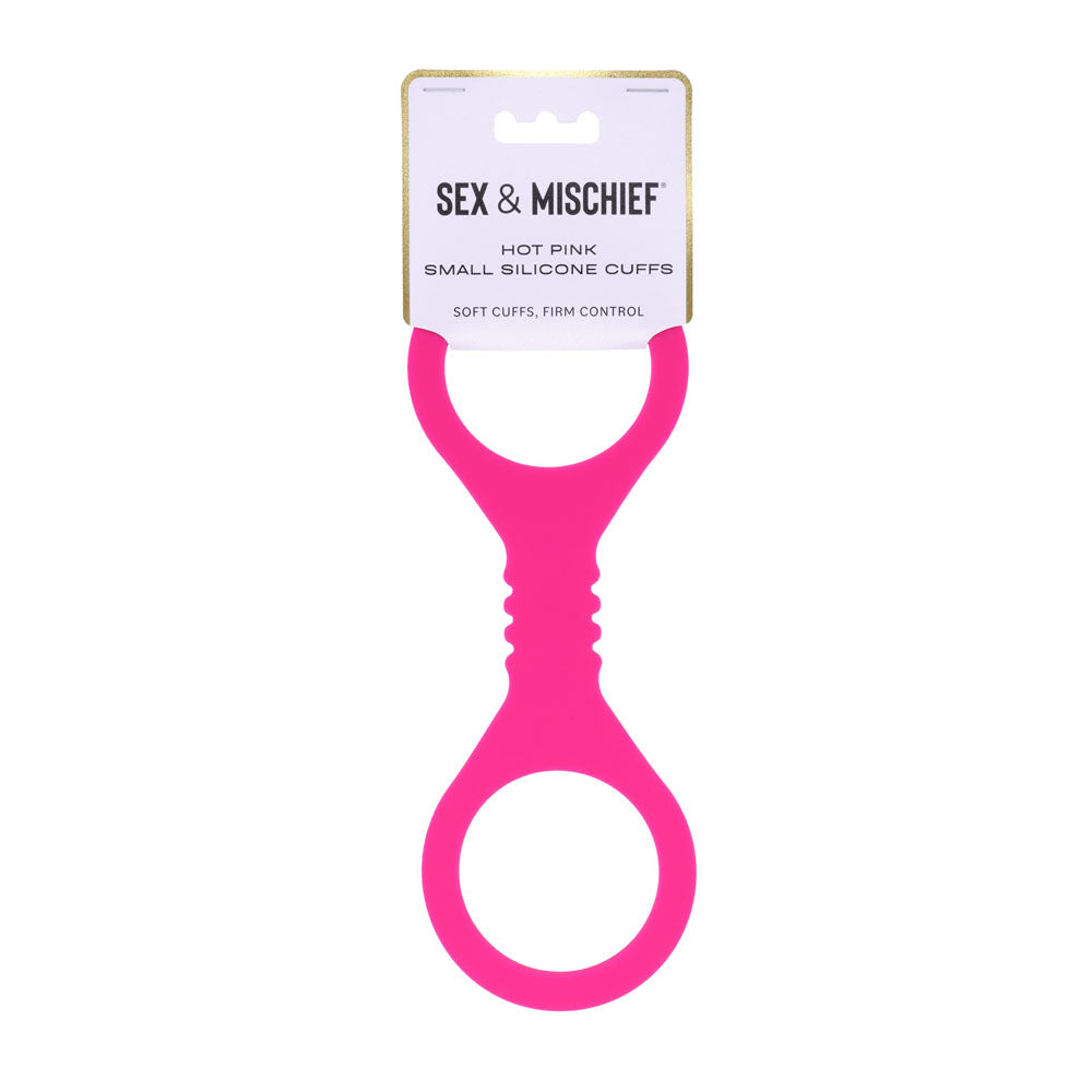 Sex & Mischief Small Hot  Silicone Cuffs - Hot  Small Restraints