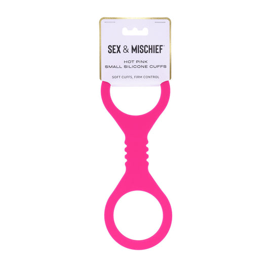 Sex & Mischief Small Hot  Silicone Cuffs - Hot  Small Restraints