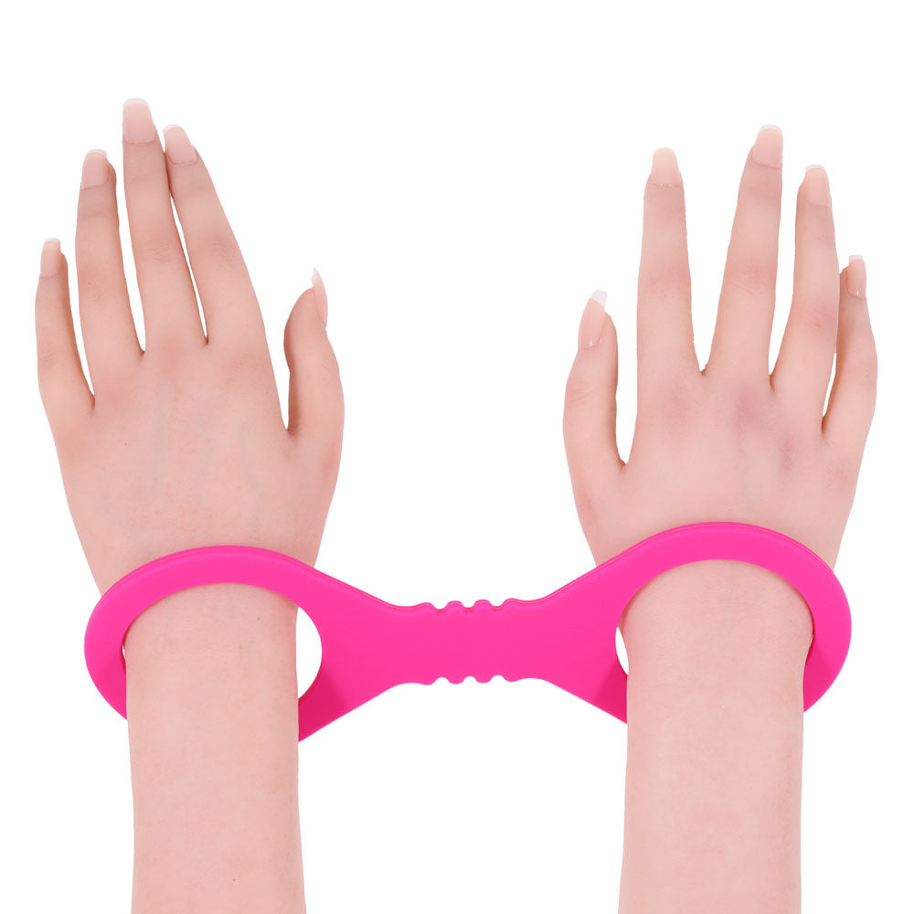 Sex & Mischief Small Hot  Silicone Cuffs - Hot  Small Restraints