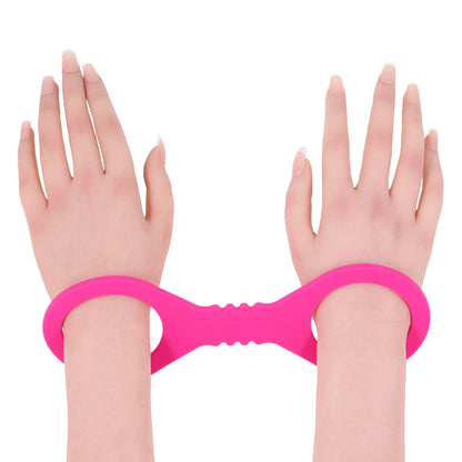 Sex & Mischief Small Hot  Silicone Cuffs - Hot  Small Restraints