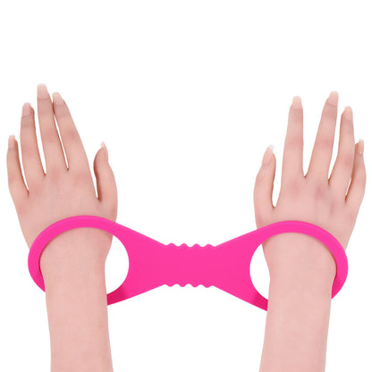 Sex & Mischief Large Hot  Silicone Cuffs - Hot  Large Restraints