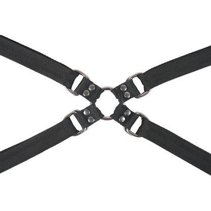 SPORTSHEETS Velvet Noir Adjustable Hog Tie & Cuff Set -  Restraints
