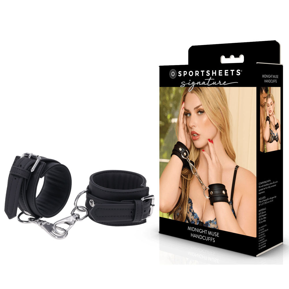 SPORTSHEETS Signature Midnight Muse Handcuffs -  Adjustable Restraints