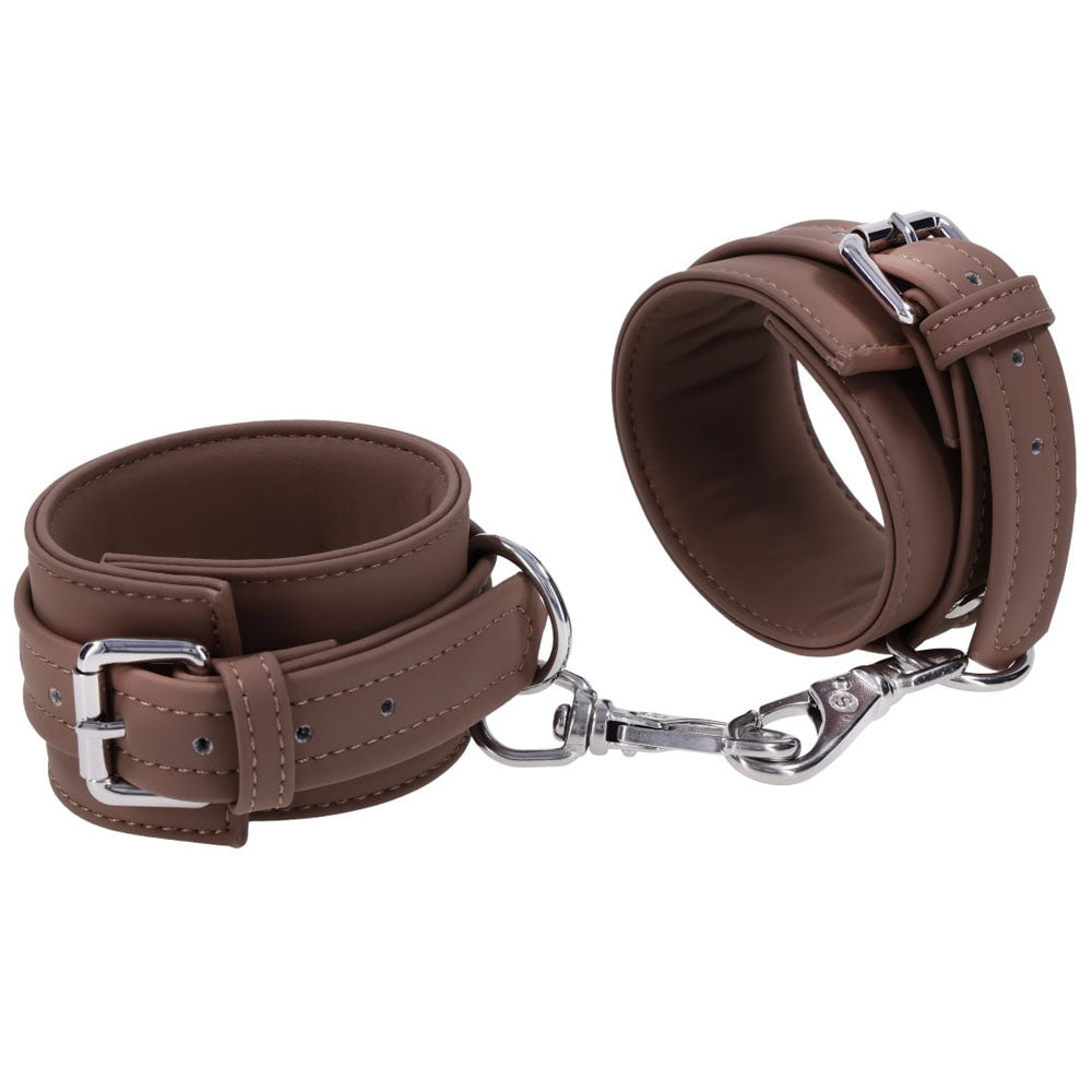SPORTSHEETS Signature Dawn Dream Ankle Cuffs - Tan Adjustable Leg Restraints