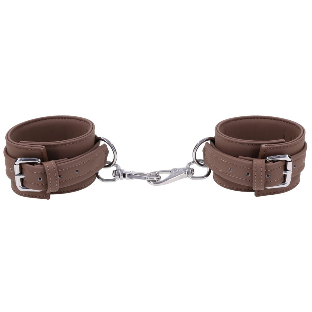 SPORTSHEETS Signature Dawn Dream Ankle Cuffs - Tan Adjustable Leg Restraints