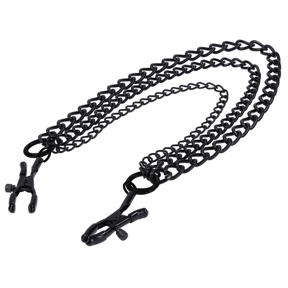SPORTSHEETS Signature Midnight Muse exCHAINgeable Nipple Jewelry -  Nipple Clamps with Chain