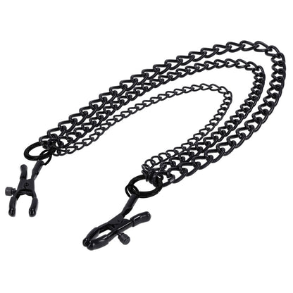 SPORTSHEETS Signature Midnight Muse exCHAINgeable Nipple Jewelry -  Nipple Clamps with Chain