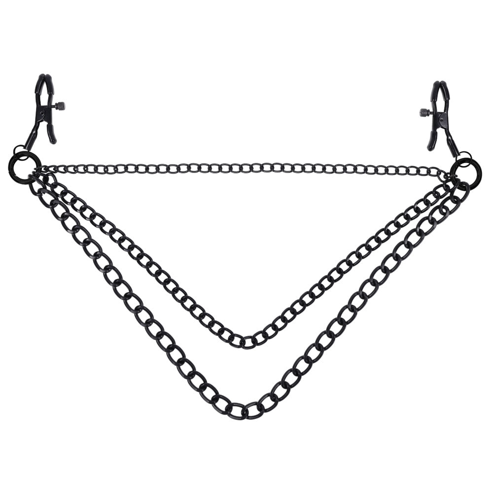 SPORTSHEETS Signature Midnight Muse exCHAINgeable Nipple Jewelry -  Nipple Clamps with Chain
