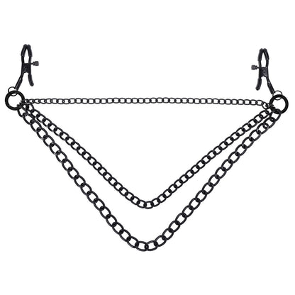SPORTSHEETS Signature Midnight Muse exCHAINgeable Nipple Jewelry -  Nipple Clamps with Chain