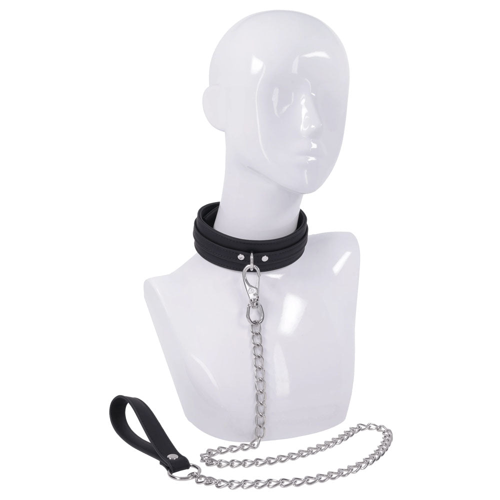 SPORTSHEETS Signature Midnight Muse Collar & Leash -  Adjustable Restraint