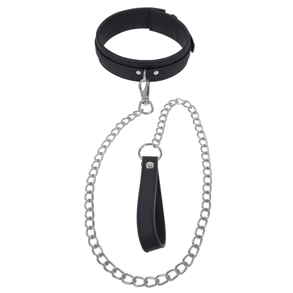 SPORTSHEETS Signature Midnight Muse Collar & Leash -  Adjustable Restraint