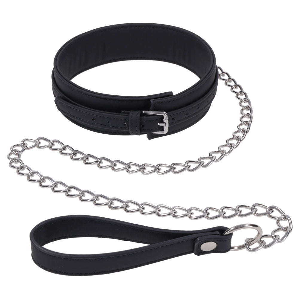 SPORTSHEETS Signature Midnight Muse Collar & Leash -  Adjustable Restraint