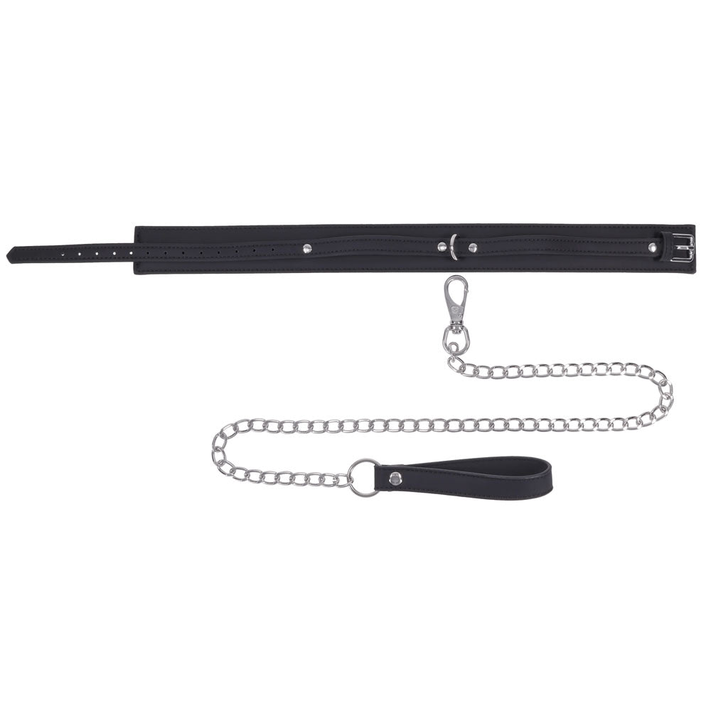 SPORTSHEETS Signature Midnight Muse Collar & Leash -  Adjustable Restraint