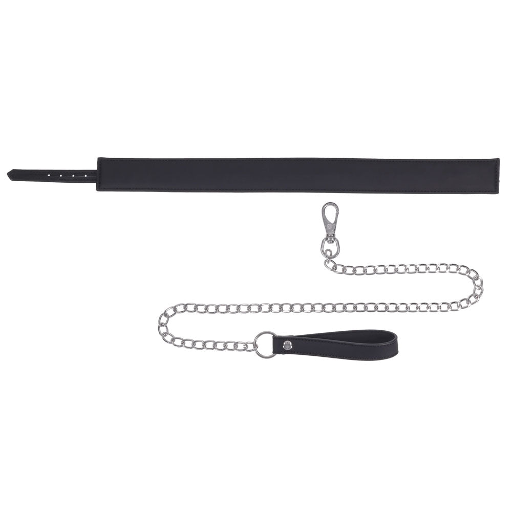 SPORTSHEETS Signature Midnight Muse Collar & Leash -  Adjustable Restraint