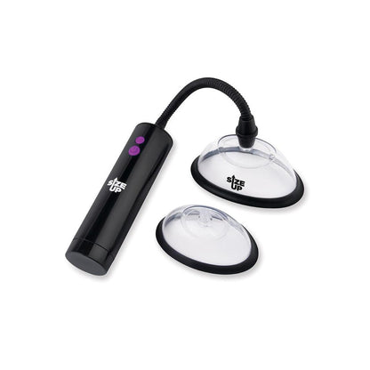 Size Up Rechargeable Power Plumper Pussy Pump -  USB Rechargeable Vagina Pump with Interchangeable Chambers