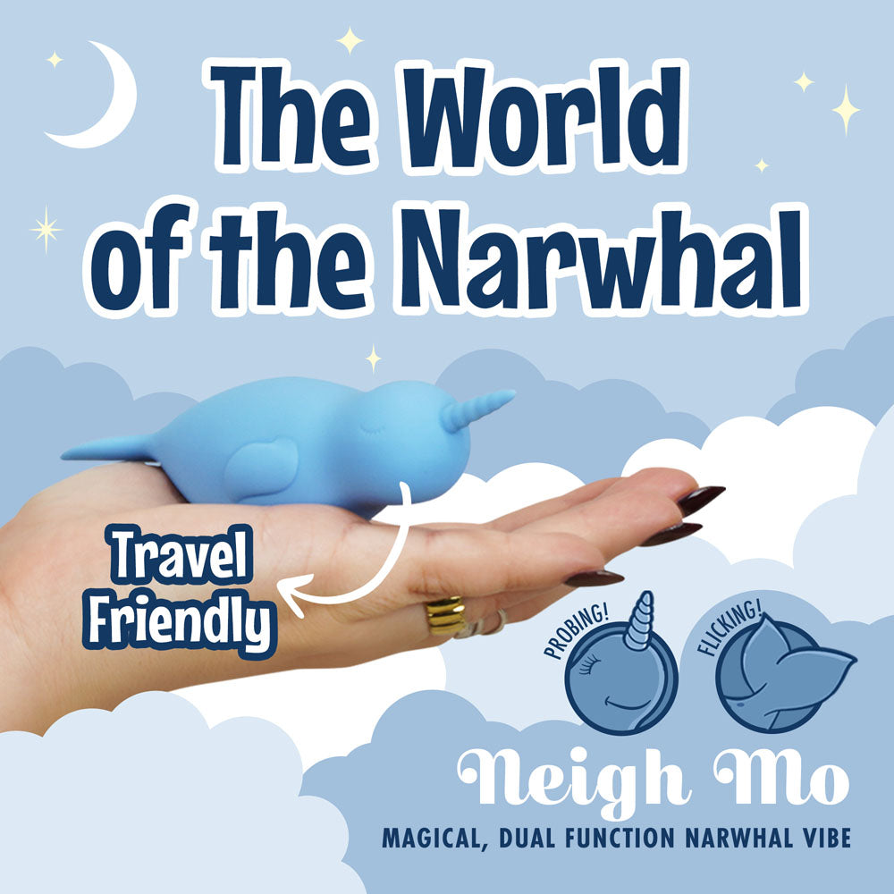 Unihorn of the Sea - Neigh Mo - The Narwhal -  USB Rechargeable Dual Motor Stimulator