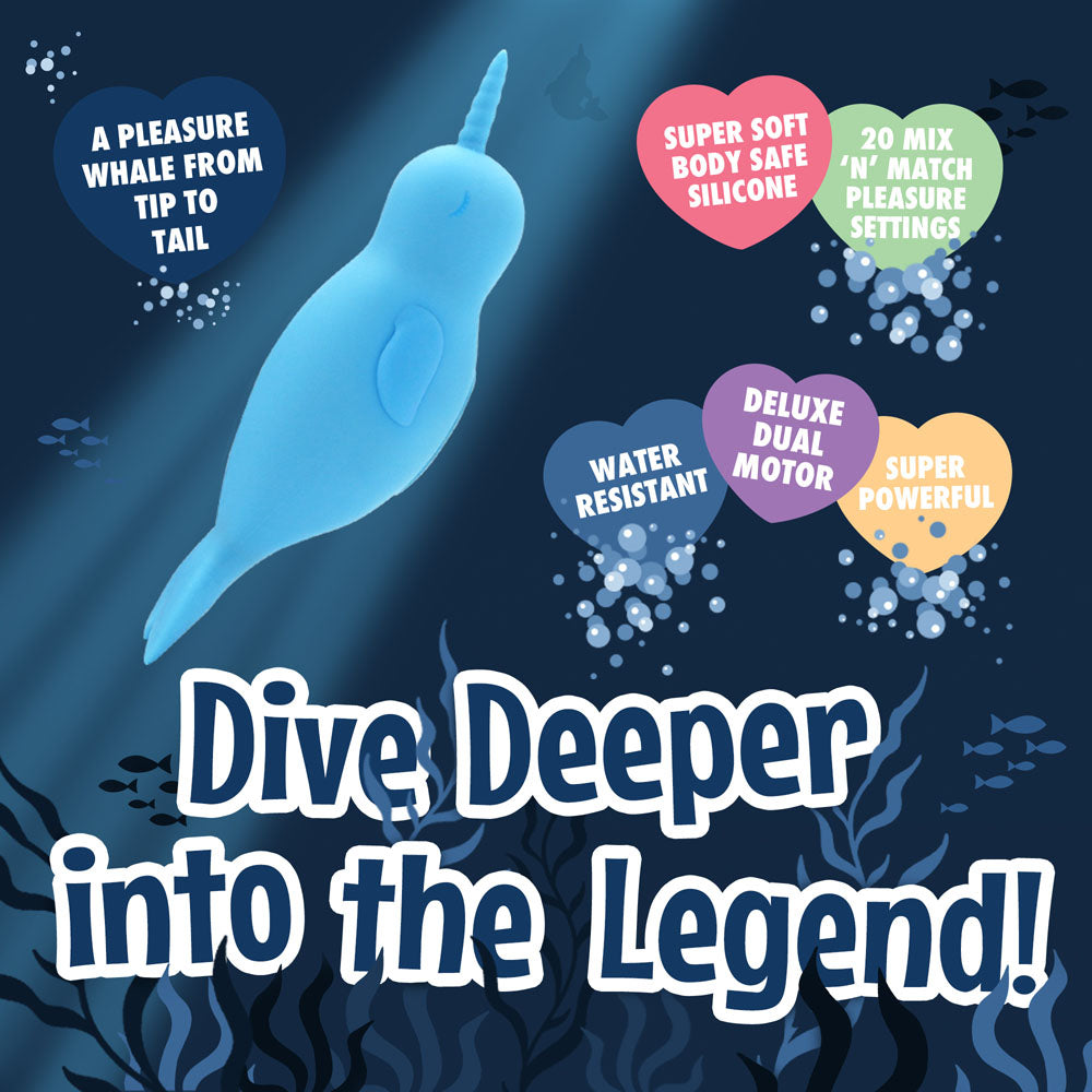 Unihorn of the Sea - Neigh Mo - The Narwhal -  USB Rechargeable Dual Motor Stimulator