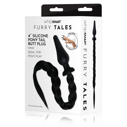 WhipSmart Furry Tales 4 Inch Silicone Pony Tail Butt Plug