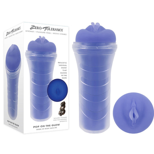 Zero Tolerance POP ON THE GLOW - Glow in Dark  Vagina Stroker