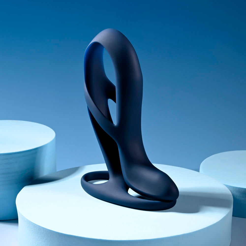 Zero Tolerance BIG TIME - Navy  USB Rechargeable Vibrating Penis Sleeve with Wireless Remote