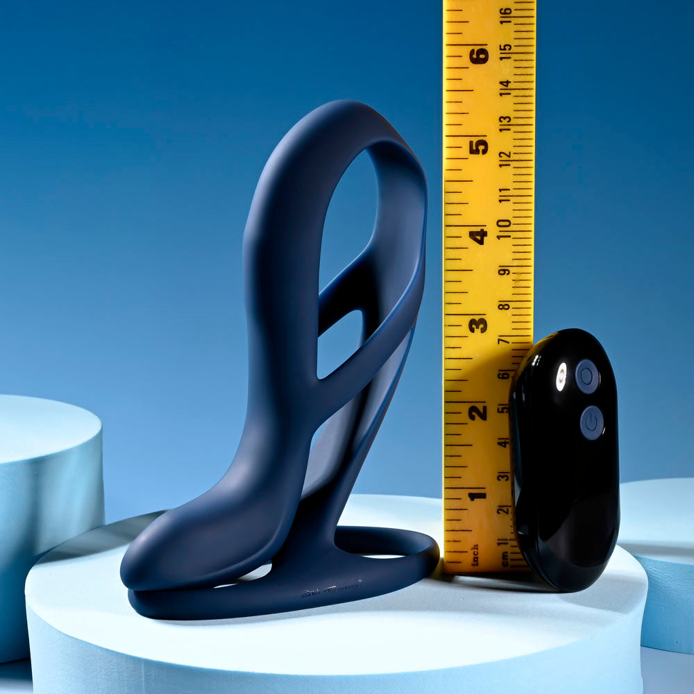 Zero Tolerance BIG TIME - Navy  USB Rechargeable Vibrating Penis Sleeve with Wireless Remote