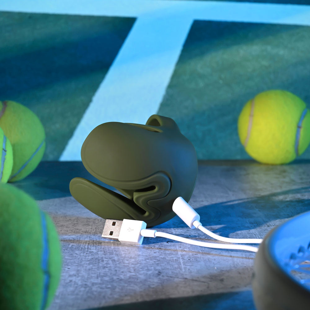 Zero Tolerance NUTTY BUDDY - Olive  USB Rechargeable Vibrating Cock & Balls Ring