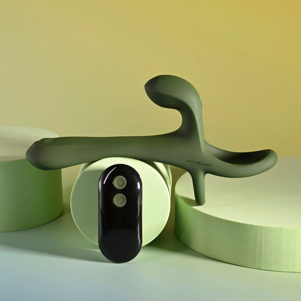 Zero Tolerance STRAP, TAP & GO -  USB Rechargeable Vibrating & Tapping Penis Sleeve with Wireless Remote