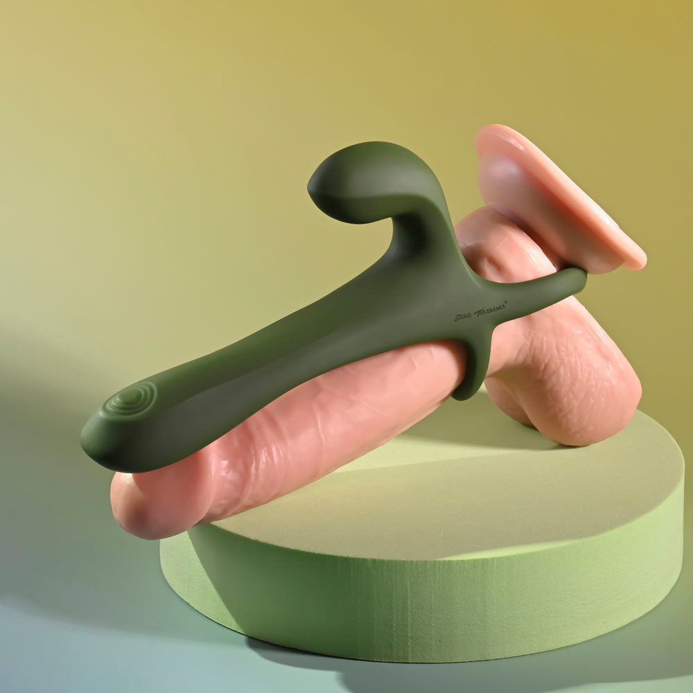 Zero Tolerance STRAP, TAP & GO -  USB Rechargeable Vibrating & Tapping Penis Sleeve with Wireless Remote