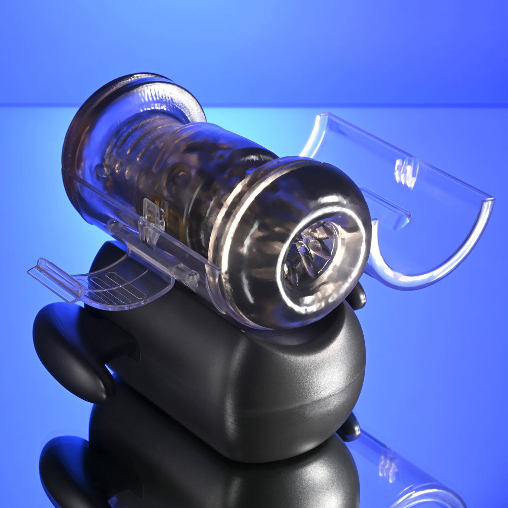 Zero Tolerance HOLD ME TIGHT -  USB Rechargeable Vibrating Auto Stroker with Phone Holder