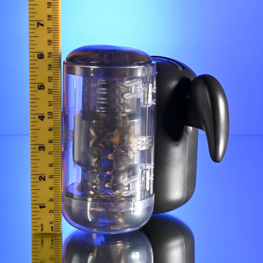 Zero Tolerance HOLD ME TIGHT -  USB Rechargeable Vibrating Auto Stroker with Phone Holder