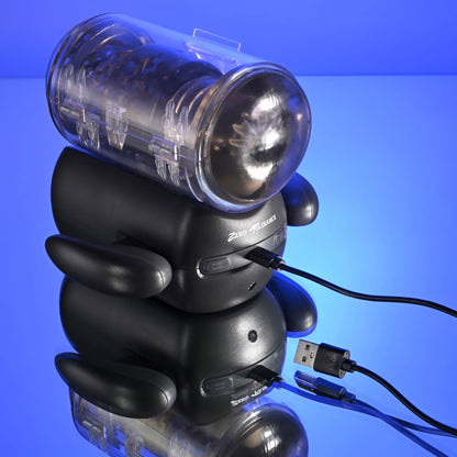 Zero Tolerance HOLD ME TIGHT -  USB Rechargeable Vibrating Auto Stroker with Phone Holder