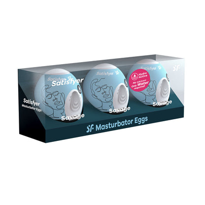 Satisfyer Masturbator Eggs - Savage 3 Pack