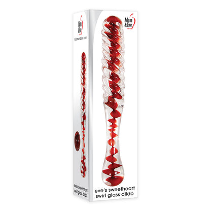 Adam & Eve Sweetheart Swirl Glass Dildo